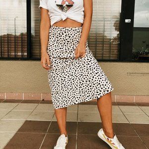 Lulus Leopard Midi Skirt